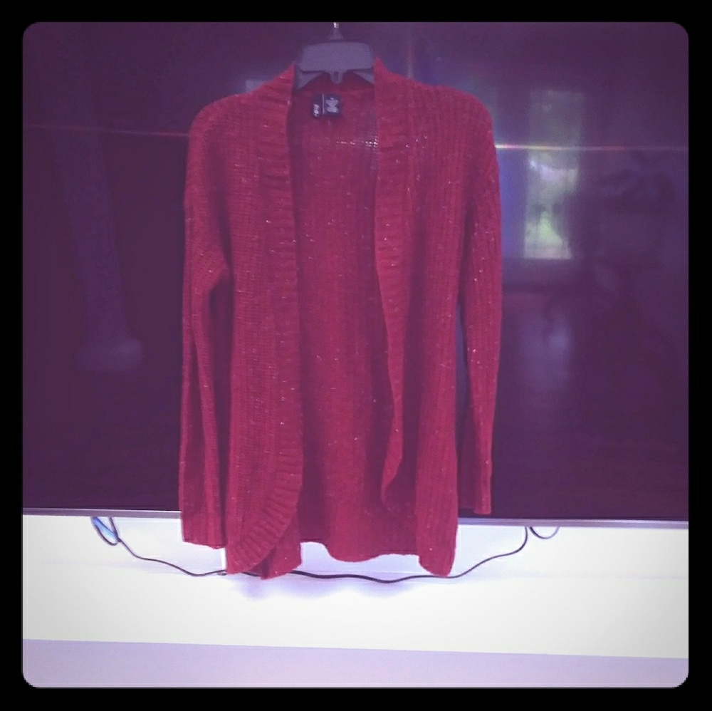 Xs deep brick cardigan